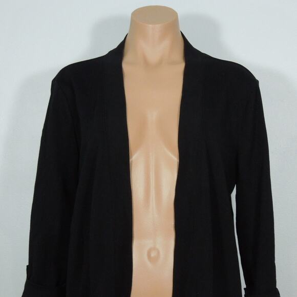 STUDIO WORKS Open Cardigan Top M MEDIUM Womens Black - Picture 2 of 5